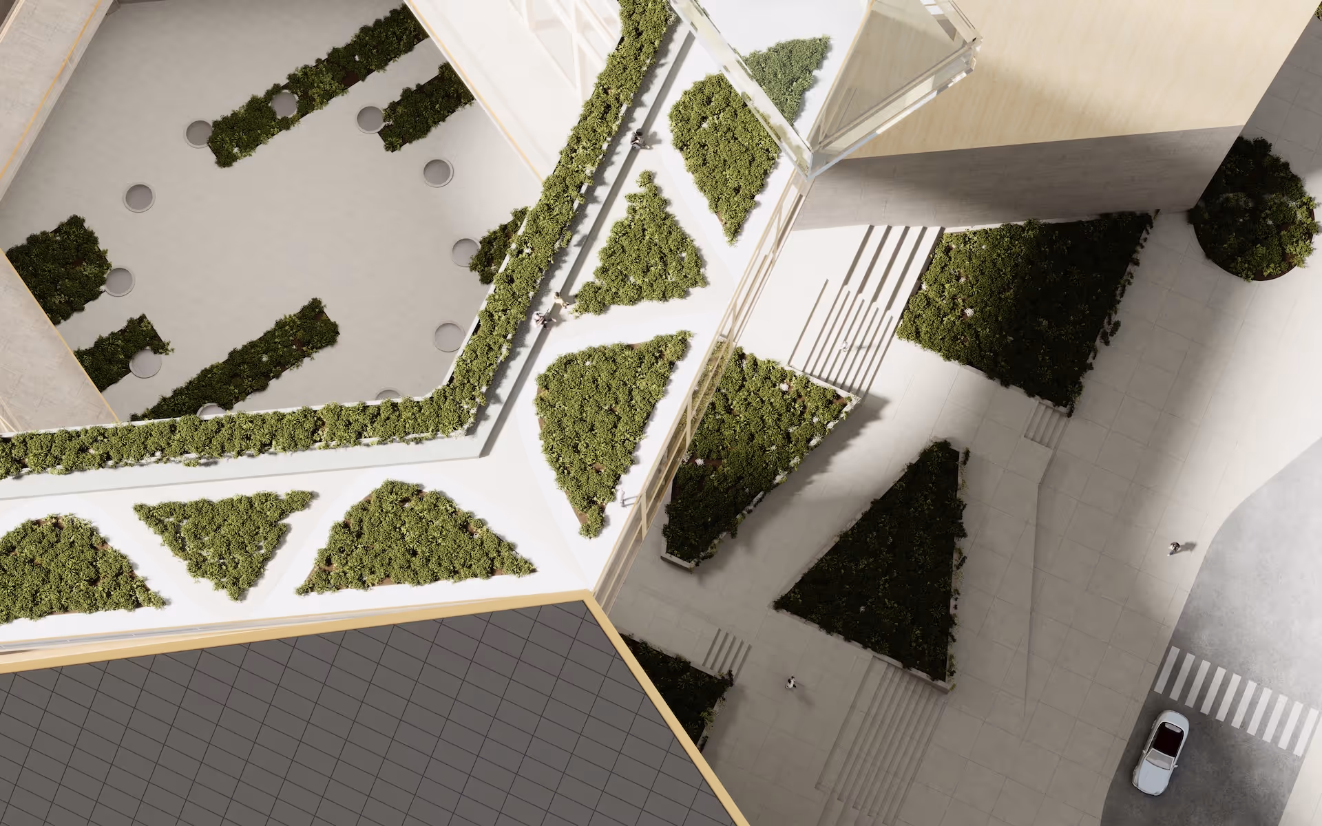 Architektur Render von oben